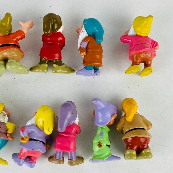 Mattel Disney Snow White Seven Dwarfs Character Toy Figures 1993 11 PC Lot - Picture 13 of 13